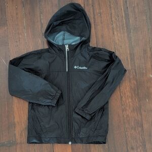 Columbia Black Kids Rain Jacket XS 6/7